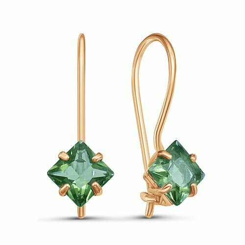 Серьги Nasip, красное золото, 585 проба, фианит