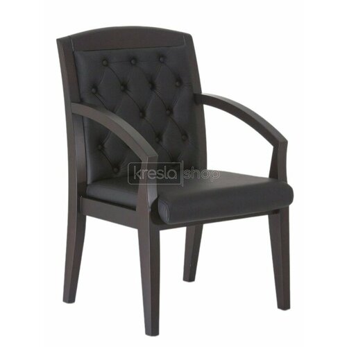 Конференц-кресло Senator Lux Senator Lux DAKOTA black Canyon FE каркас дерево дуб-ферро, черная натуральная кожа