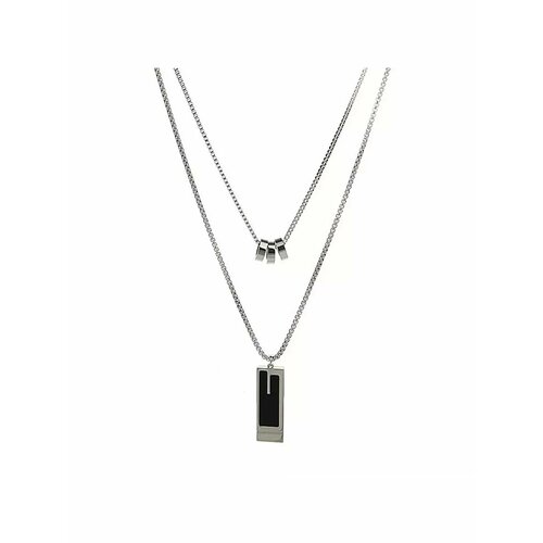 Колье длина 43 см серебристый 717₽