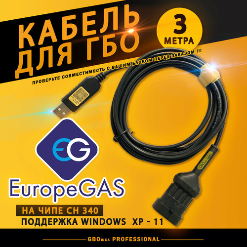 Кабель для настройки и диагностики ГБО EUROPEGAS