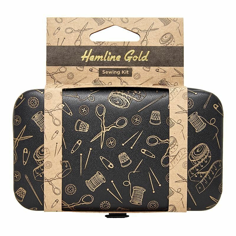 Швейный набор в чехле из эко-кожи Hemline Gold 4921. HG