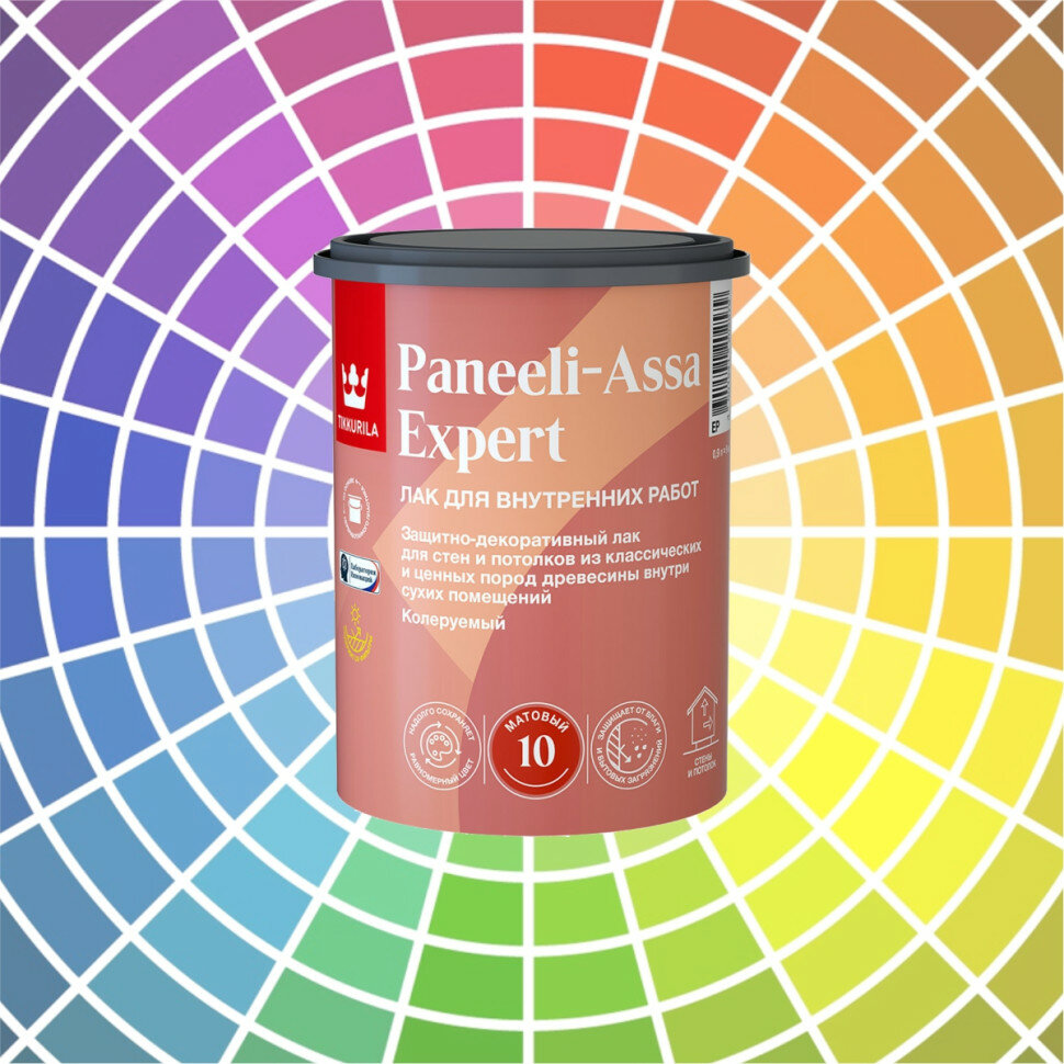 фото Лак Tikkurila Paneeli-Assa Expert матовый база EP 0.9 л