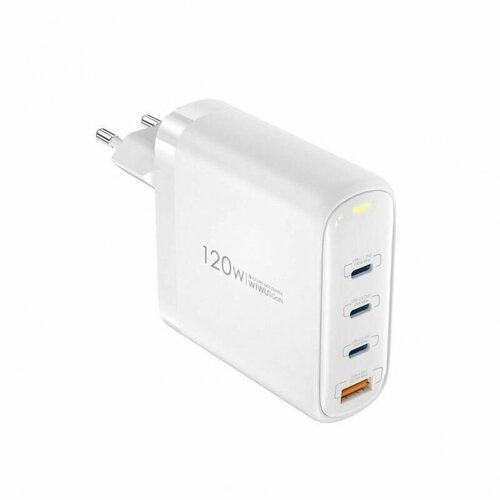 Сетевой блок питания Wiwu Ark 120 W QC+PD GaN Fast Charger White