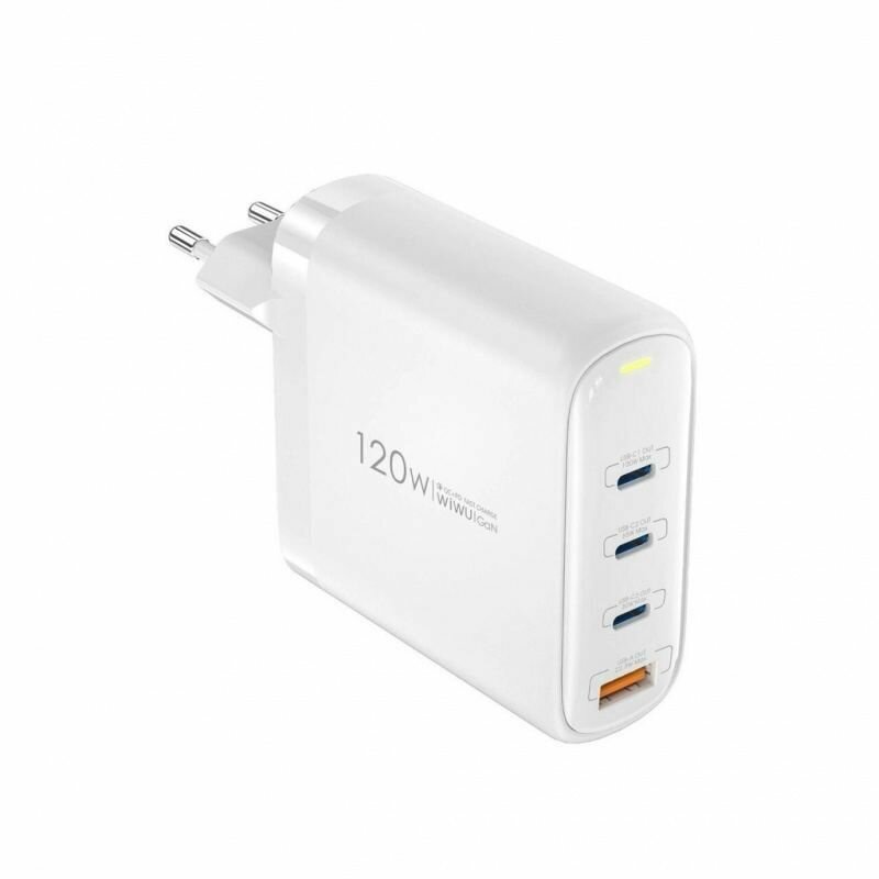Сетевой блок питания Wiwu Ark 120 W QC+PD GaN Fast Charger White