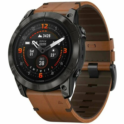 Garmin Epix Pro Gen 2 - 51 Sapphire Grey Chestnut Leather Band 010-02804-30 15652000₽