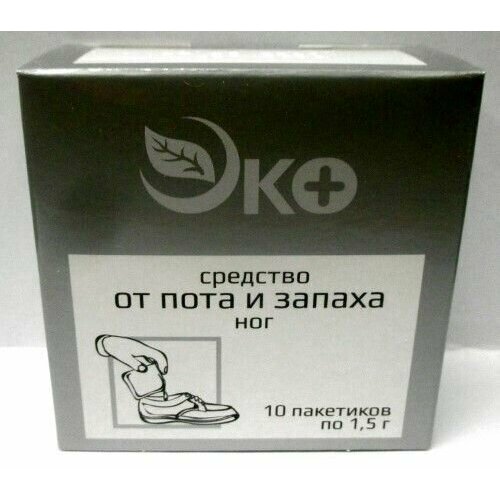 Средство от пота и запаха ног эко 10 шт. пакетов