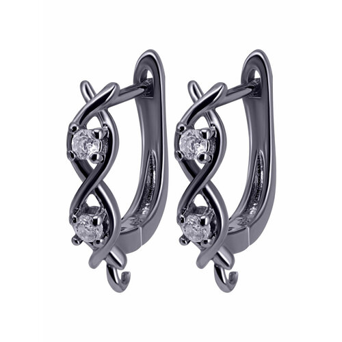 Швензы основа для сережек стразы бижутерный сплав черный 32-20015 365₽