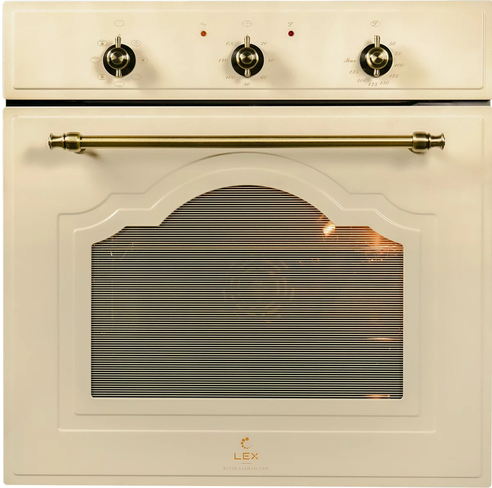 Электрический духовой шкаф LEX EDM 076C IV, ширина 60 см, объем 60 л, слоновая кость, Китай