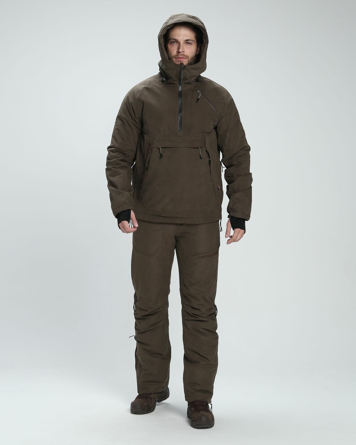 Топовый зимний охотничий костюм "TRITON VORTEX -15" Brown (Venandi Porelli, Primaloft) PERFORMANCE Размер L Tall