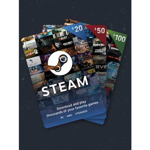 Карта пополнения Стим Steam Gift Card 14 USD Все страны кроме РФ 27900₽