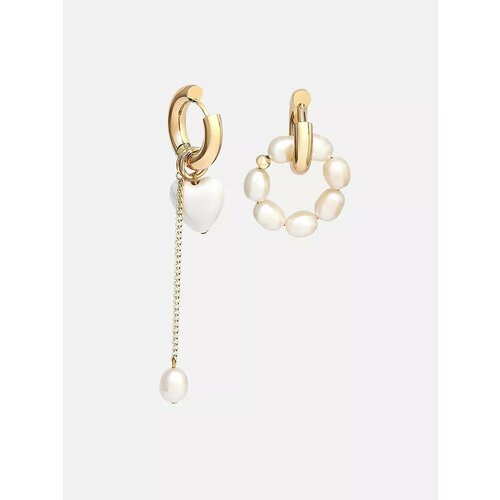 Серьги-трансформеры Pinkcode studio, керамика, желтый, золотой, белый