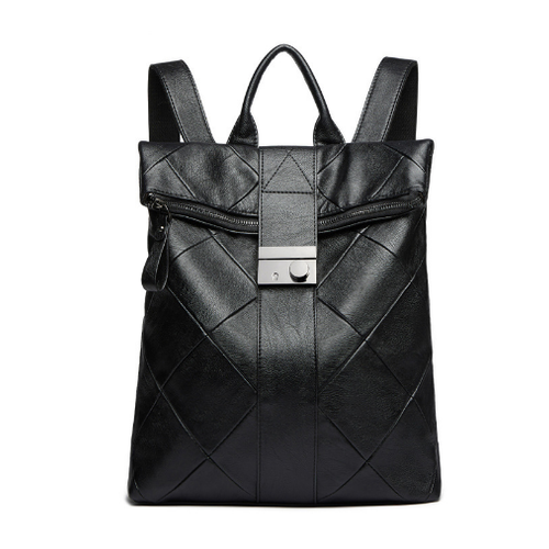 Сумка-рюкзак , фактура гладкая, коричневая азалия