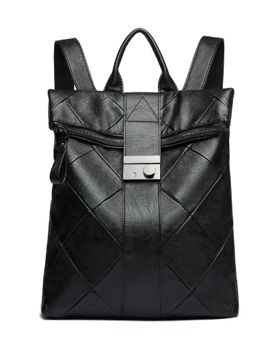 фото Женский рюкзак из натуральной кожи сумка-рюкзак черный