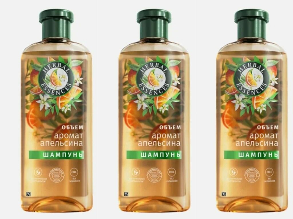 Herbal Essences Шампунь Аромат апельсина, 350 мл, 3 шт