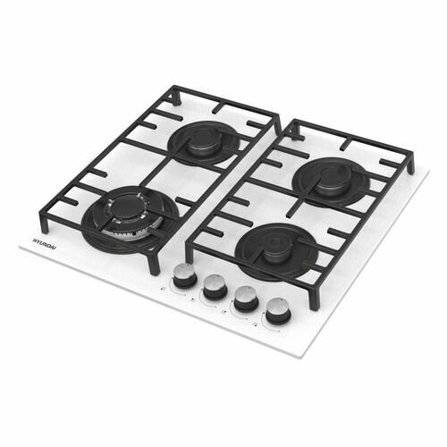 Газовая варочная панель Hyundai HHG 6438 WG независимая белый 20990₽