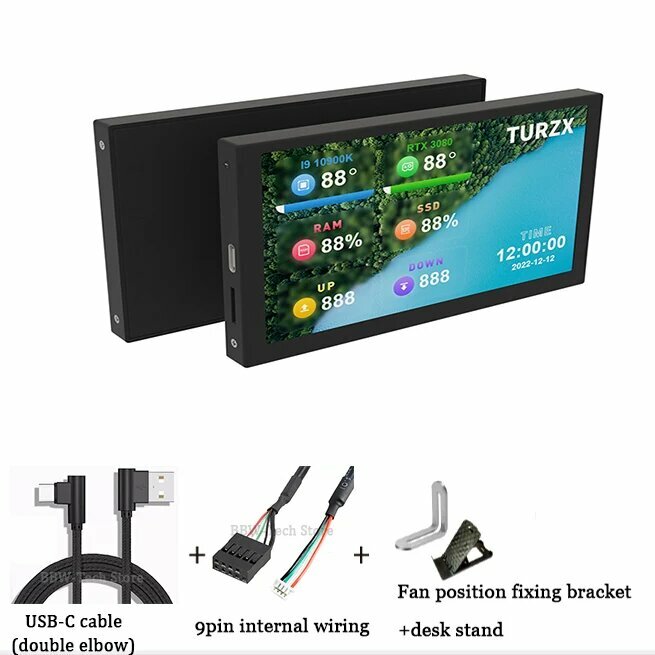 ERISU AUDIO 5-дюймовый ЖК-монитор 800x480, Black Kit 1