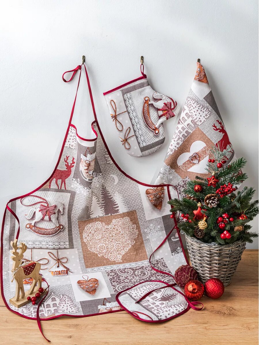 DOLLTALL / Кухонный набор 4 предмета / Универсальный размер 42-54 / Подарок для любимых женщин