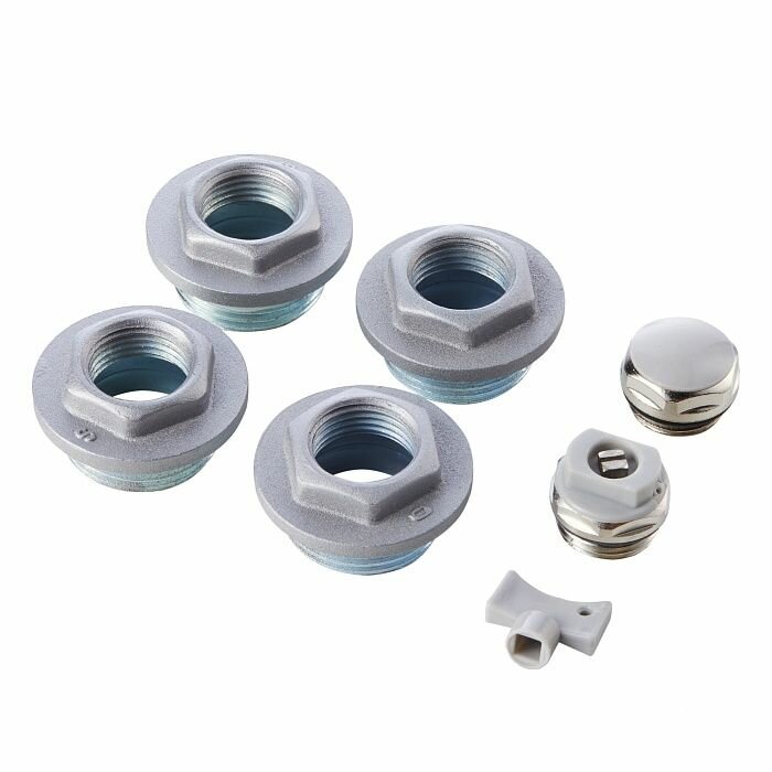 Набор для радиатора серебристый 1/2" ROYAL без кронштейнов