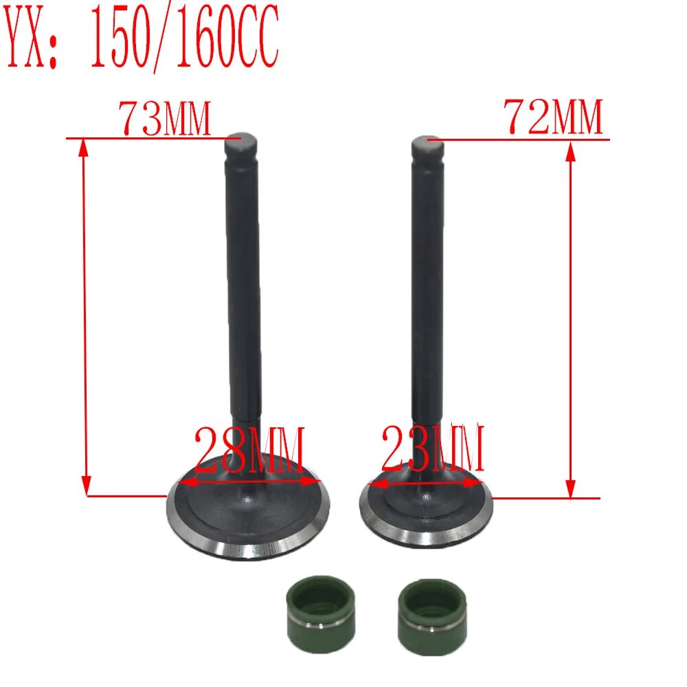 YinXiang 140CC 150CC YX160 набор масляных уплотнений и клапанов для клапанов, комплект запасных частей для двигателя, Темно-зеленый