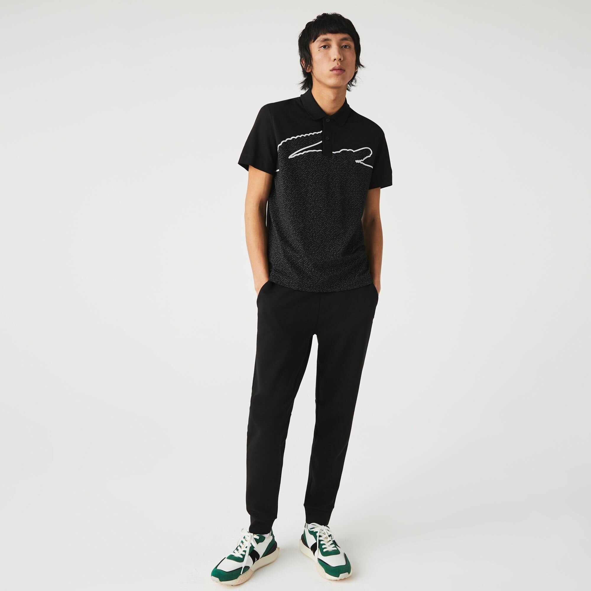 Брюки спортивные LACOSTE, размер T5, черный/черный