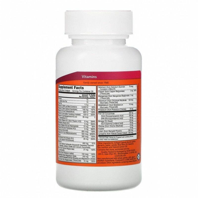 Изображение БАД, Now Foods, Prenatal Gels+DHA, 90 мягких капсул, витаминно-минеральный комплекс для беременных женщин