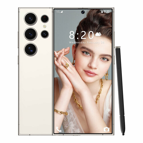 Смартфон S25 Ultra высококлассный бизнес-телефон русское меню встроенное перо титановый корпус 5G16GB1TB Android 13 белый 15690₽