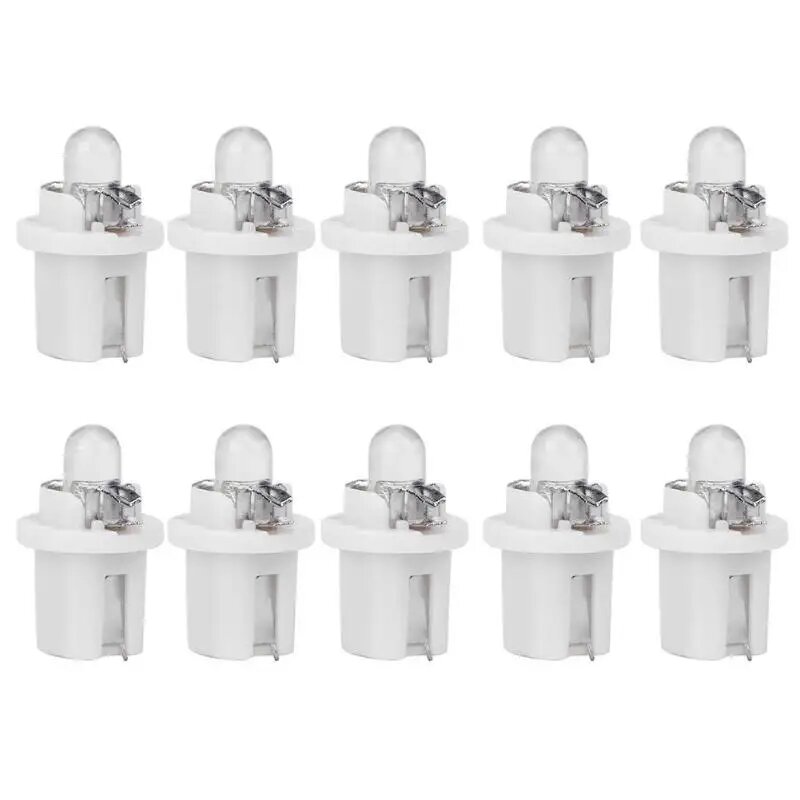 10 шт. T5 LED B8.5D 1SMD автомобильный светодиодный светильник для приборной панели, лампа спидометра, приборные фонари 12 В, Синий — фото 1