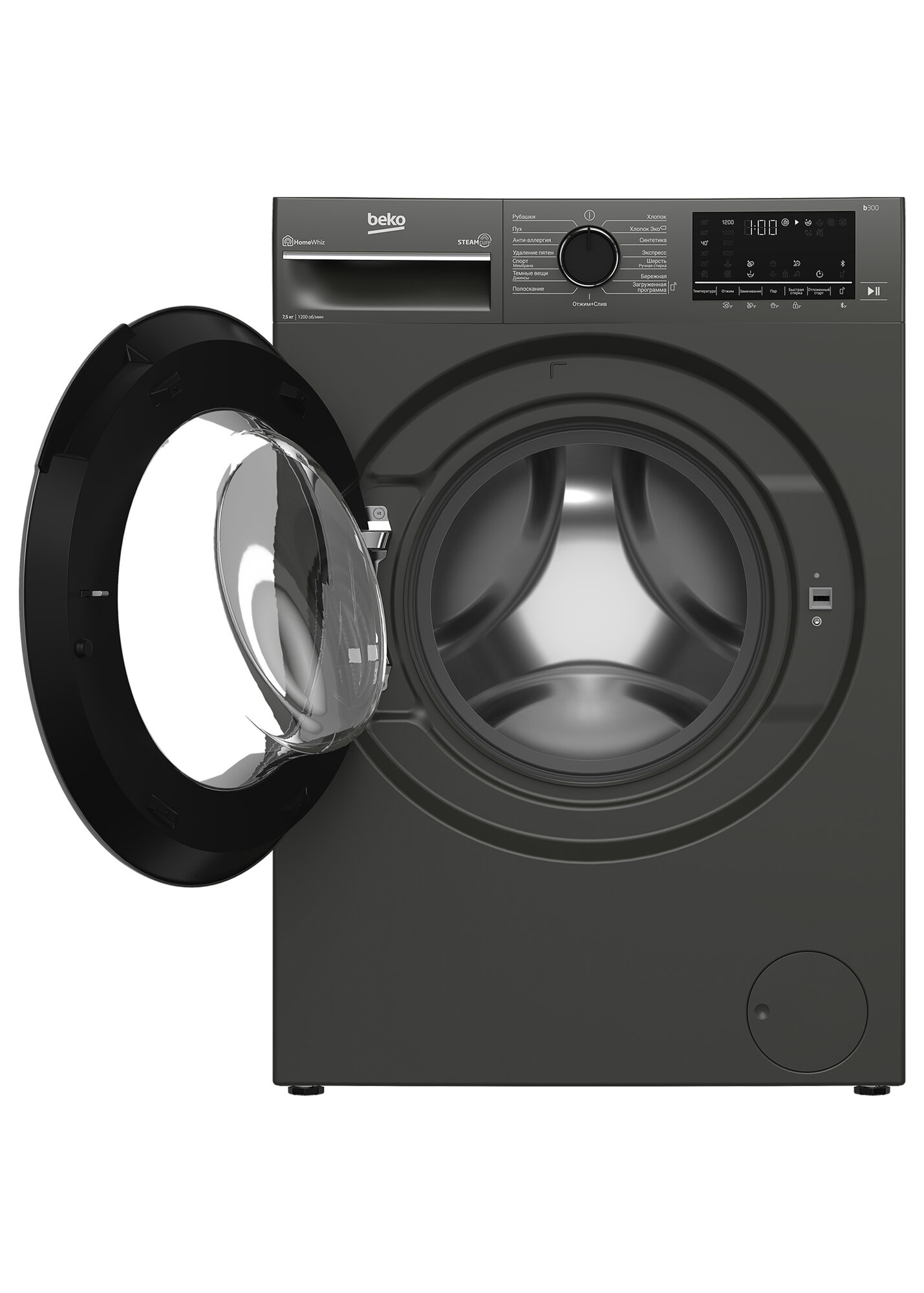 Стиральная машина BEKO B3WFR57H2A, инверторный двигатель, 15 программ стирки, до 7,5 кг белья — фото 1