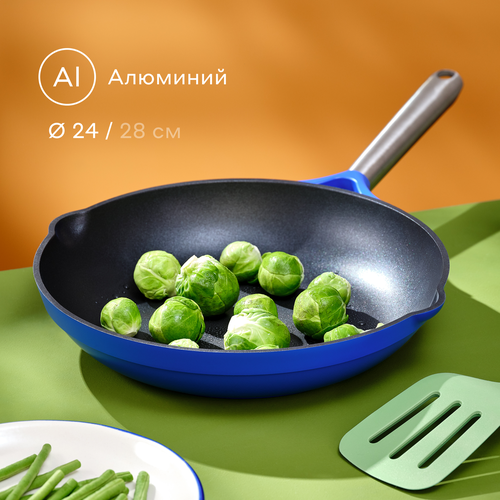 Сковорода из алюминия Pragma Gluvig 24 см с антипригарным покрытием индукция 2040₽