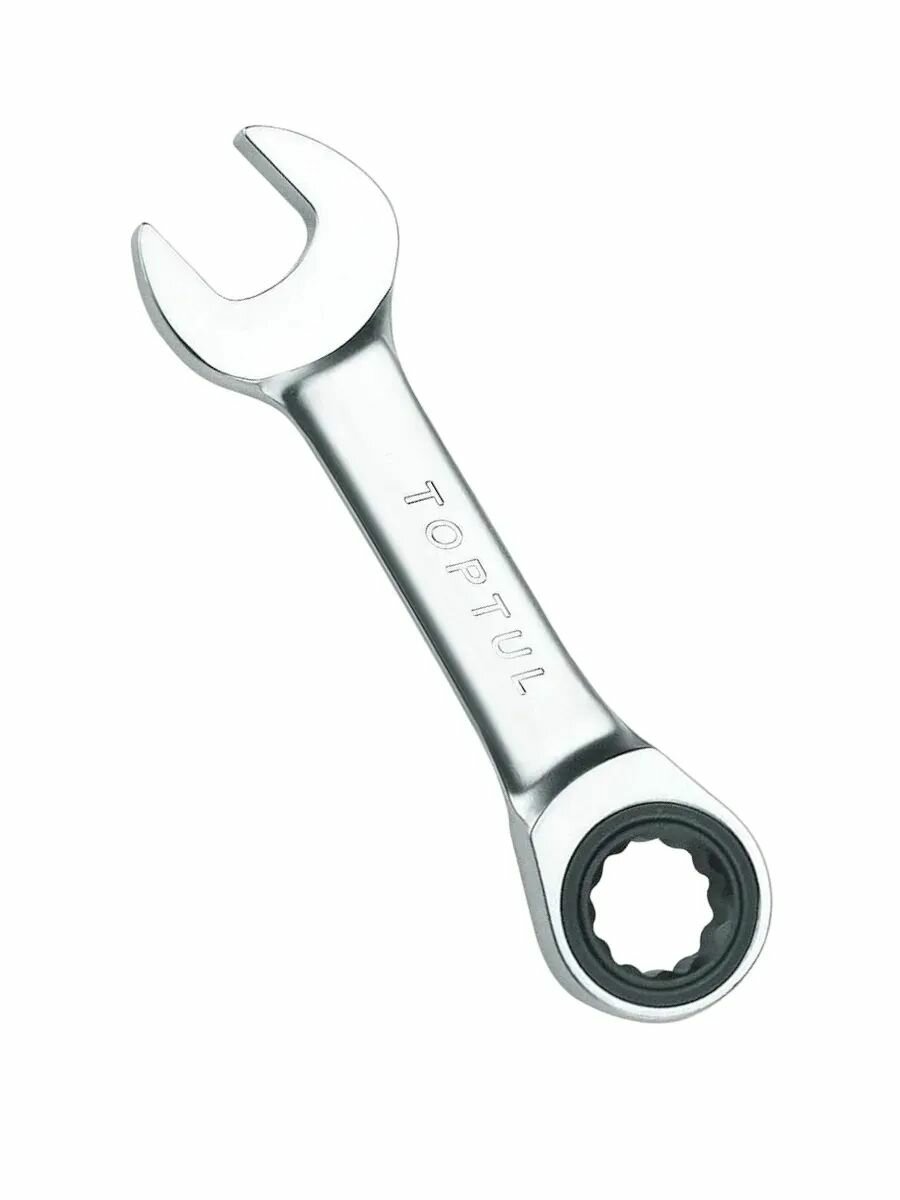 Ключ комбинированный гаечный с трещоткой 18 мм укороченный для ремонта, гаража, автосервиса AOAB1818 TOPTUL