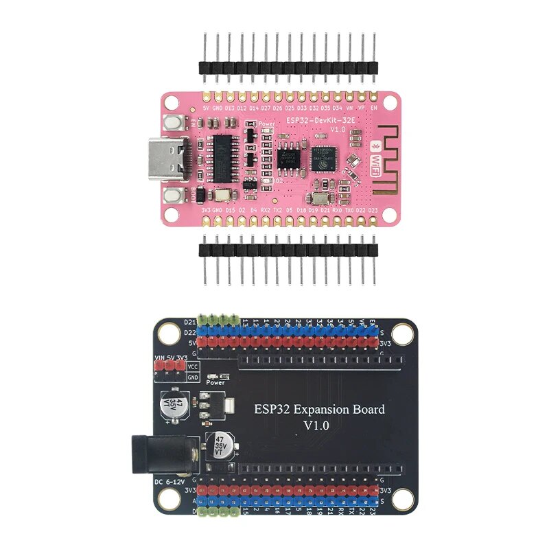 Плата разработки ESP32 30PIN TypeC WIFI + Bluetooth двухъядерный процессор беспроводной модуль ESP32-DevKit-32E основная плата V3 аналогичный ESP8266, ESP32-DevKit-32E, With expansion C