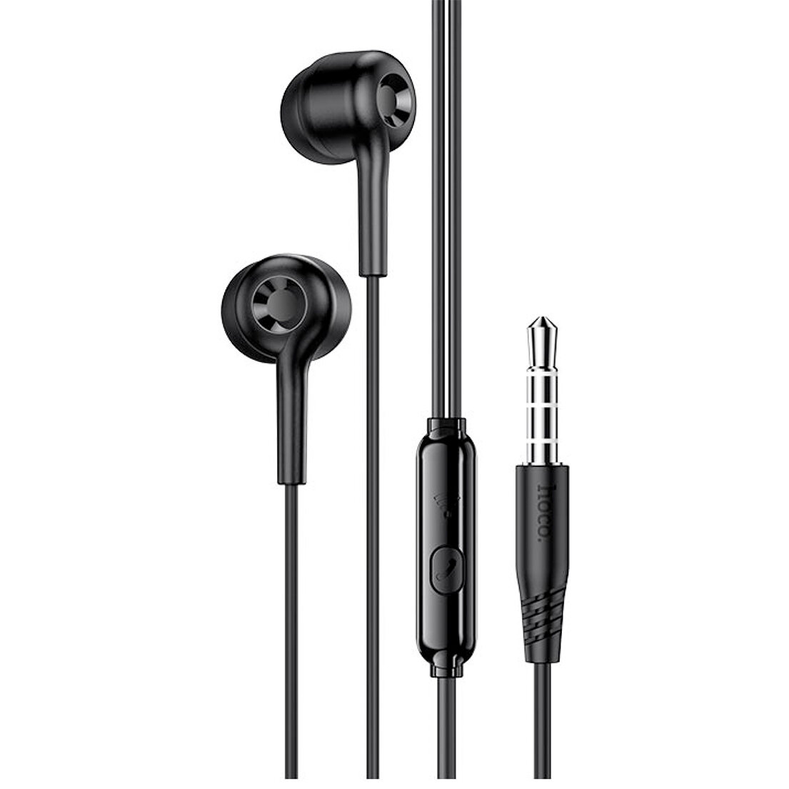 Проводные наушники M82, La musique universal earphones, HOCO, вакуумные с микрофоном, черные