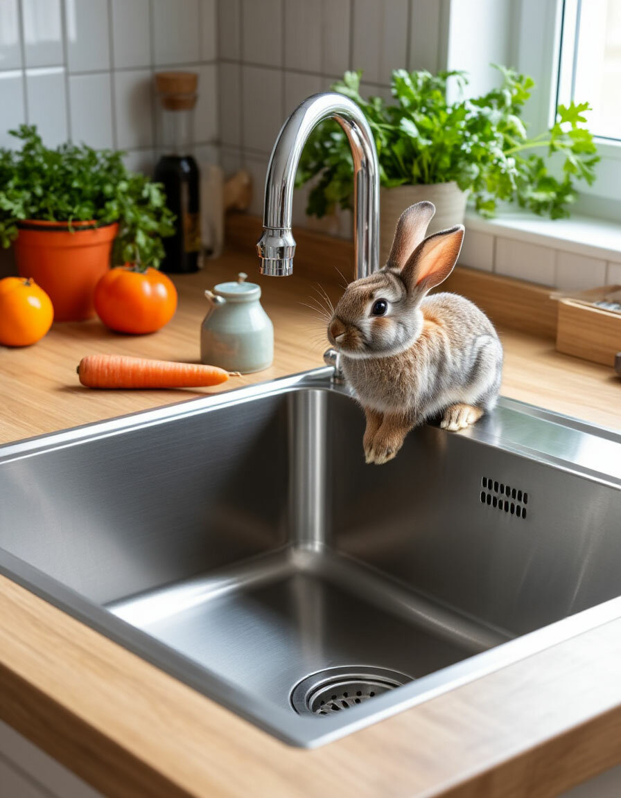 Мойка для кухни врезная 520 x 450 x 200, прямоугольной формы, из нержавеющей стали, с сифоном