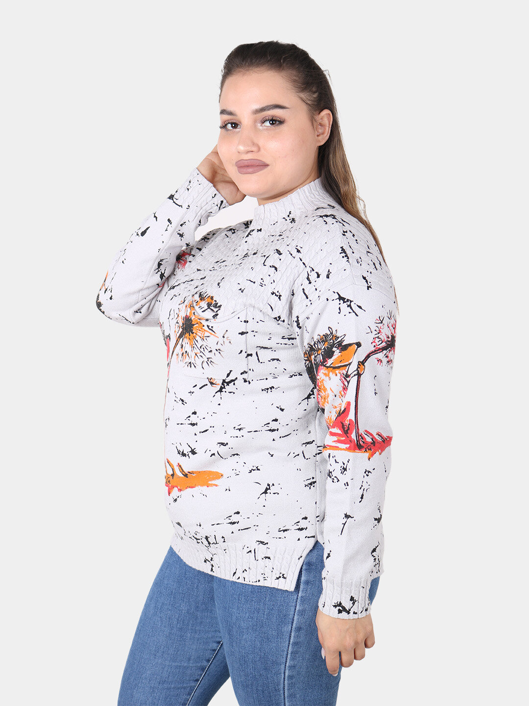 Свитер размер One Size, , серебряный — фото 1