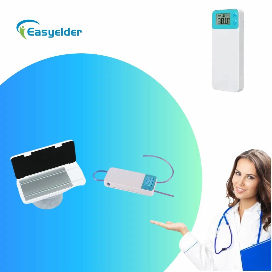 Easyelder Инфузионный подогреватель с терморегулятором и USB-C для капельниц и зондового питания двойной подогрев, безопасная температура 30-50 C