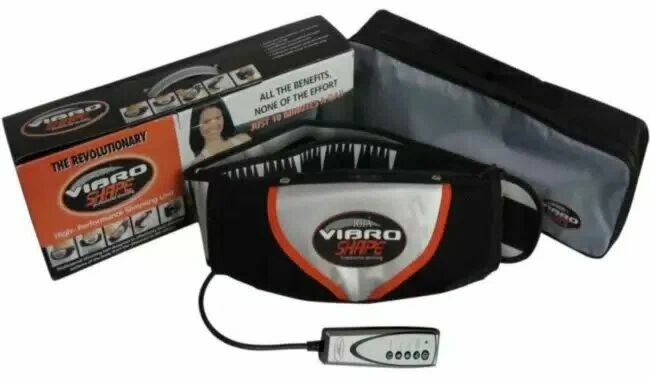 Изображение Пояс для похудения FitStudio Vibro Shape с эффектом сауны, универсальный, 130 см, черный-белый