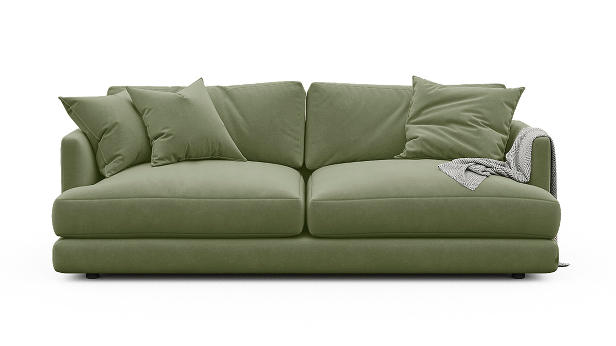 Диван DiHall Ибица Velutto 30, прямой, механизм еврокнижка, 215x115х95 см — фото 1