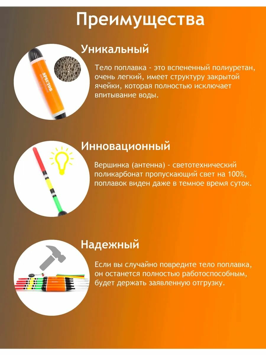 Wormix Поплавок для рыбалки набор 3 гр, полиуретановый, 5шт. — фото 1