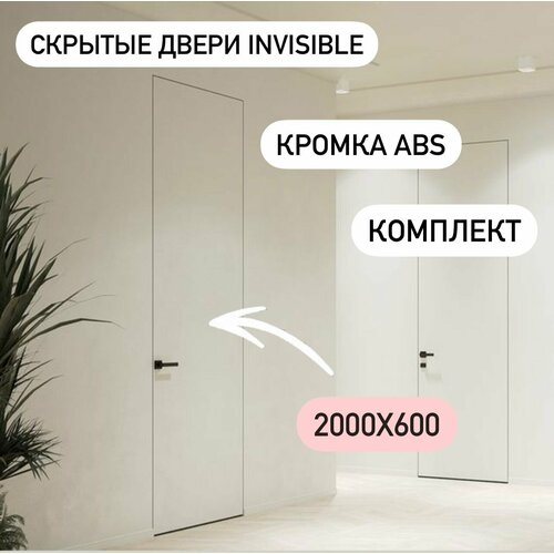 Скрытые межкомнатные двери комплект ABS кромка invisible под покраску Размер 2000х600 18500₽