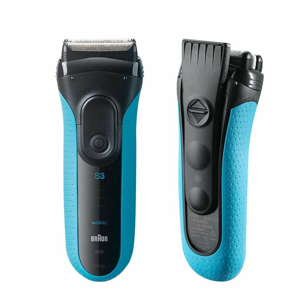 Braun Электробритва 3040S electric razor, светло-синий, черный