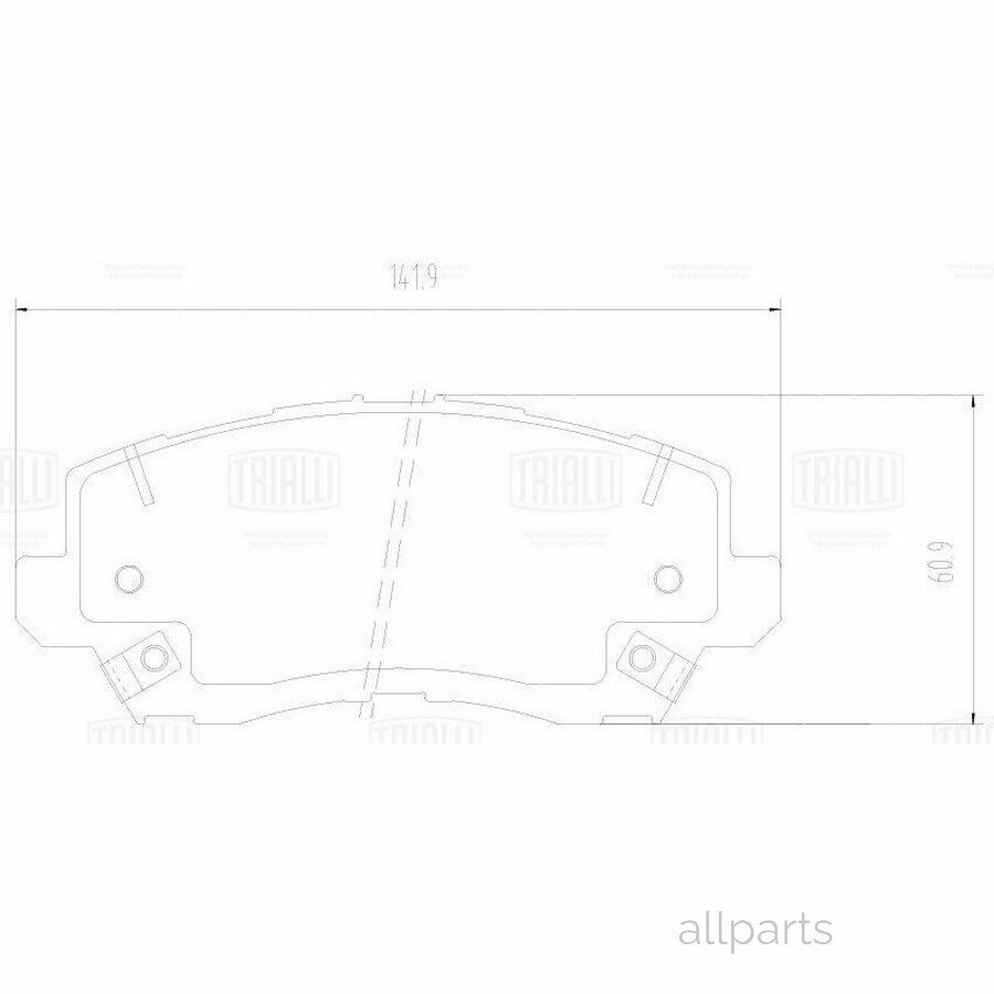 TRIALLI PF4417 Колодки тормозные дисковые | перед |
