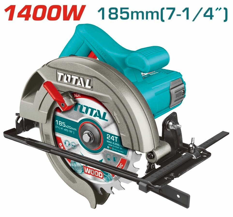 Дисковая пила TOTAL TS1141856, 1400 Вт