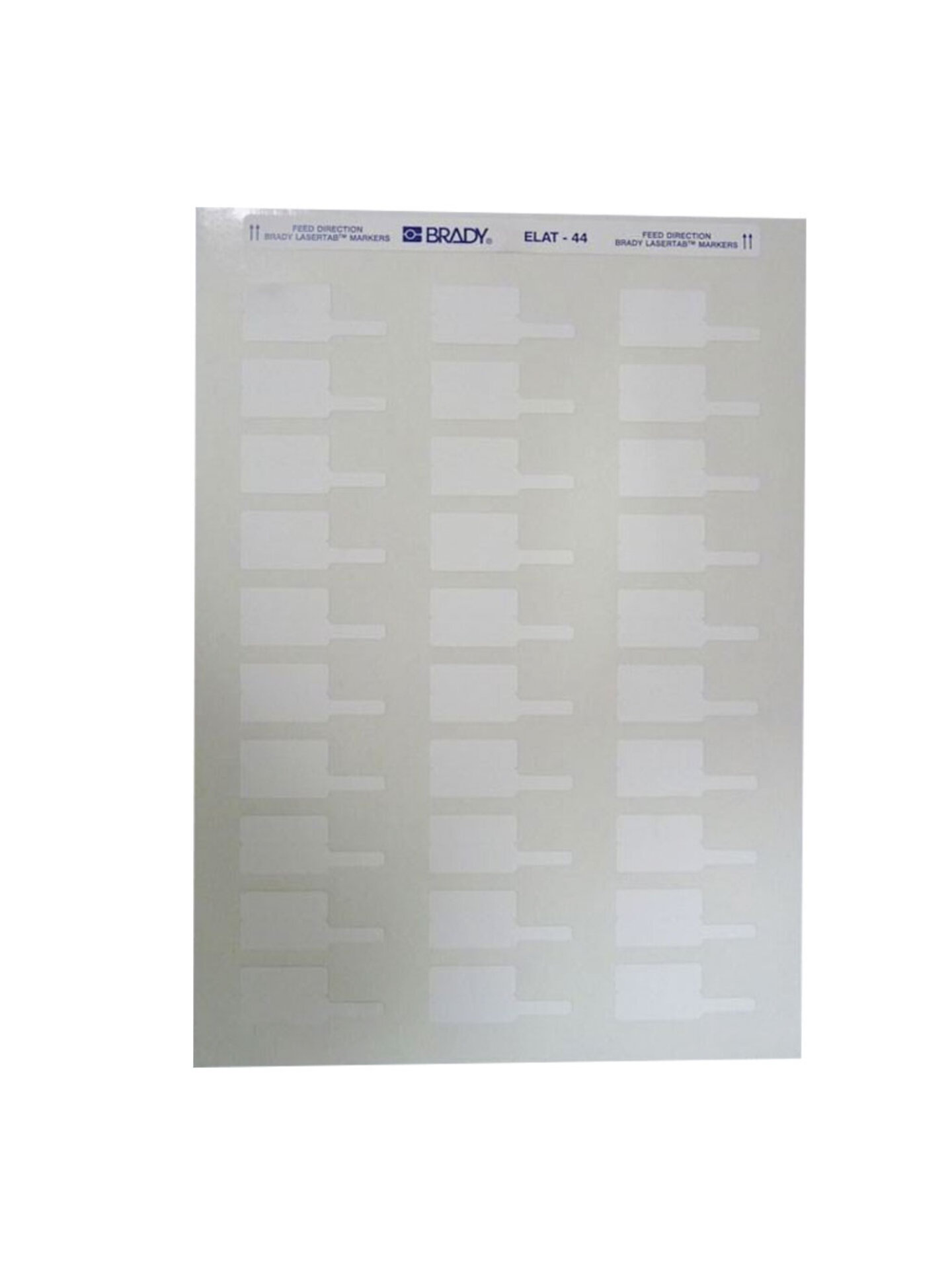 Этикетки Brady ELAT-44-425 флажки Р-форма полипропилен белый матовый 30×10 мм 750 шт.
