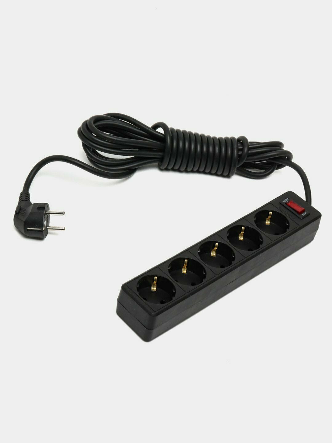 Сетевой фильтр Mypro 5 розеток, 10A, огнеупорный, длина кабеля 5м