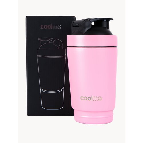 Шейкер FlexMe & Chakra, для протеина, спортивный, нержавеющая сталь, двухсекционный, 800мл розовый