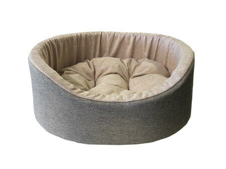 HOMEPET Жаккард Melange #2 49 см х 43 см х 17 см лежак коричнево-розовый для домашних животных