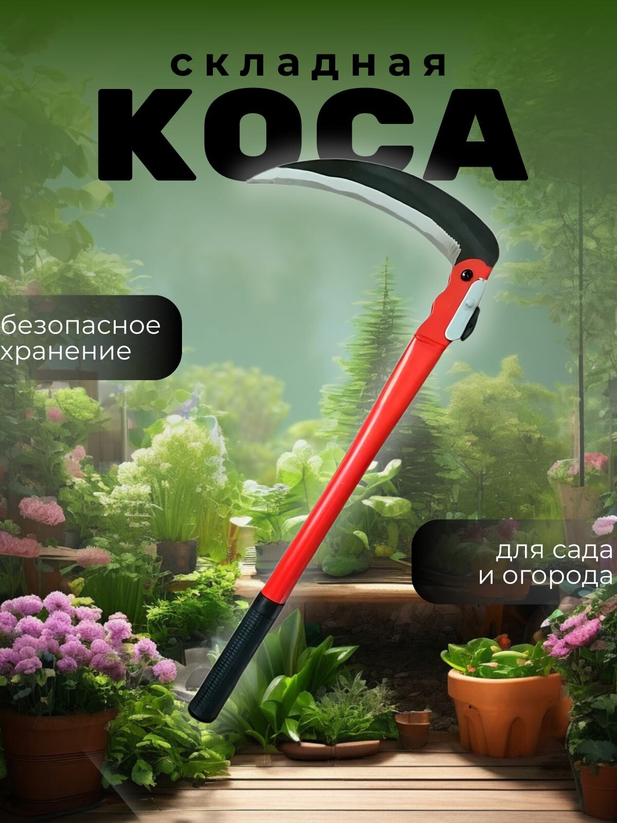 Коса складная для сада