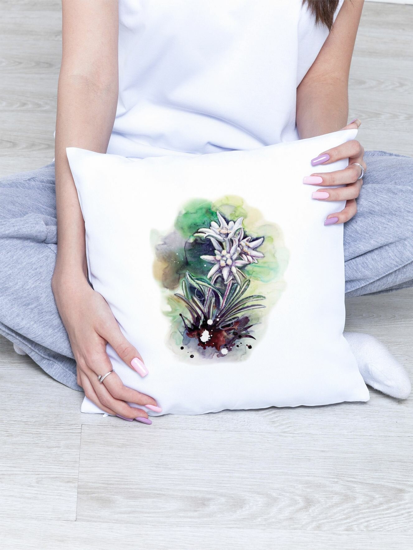 Подушка Эдельвейс ( Подушка Эдельвейс  Эдельвейс  Подушка с Эдельвейсом  Эдельвейс подушка  Подушка с изображением Эдельвейса Эдельвейс  подушка с Эдельвейсом  подушка Эдельвейс  Эдельвейс подушка ) 35х35см