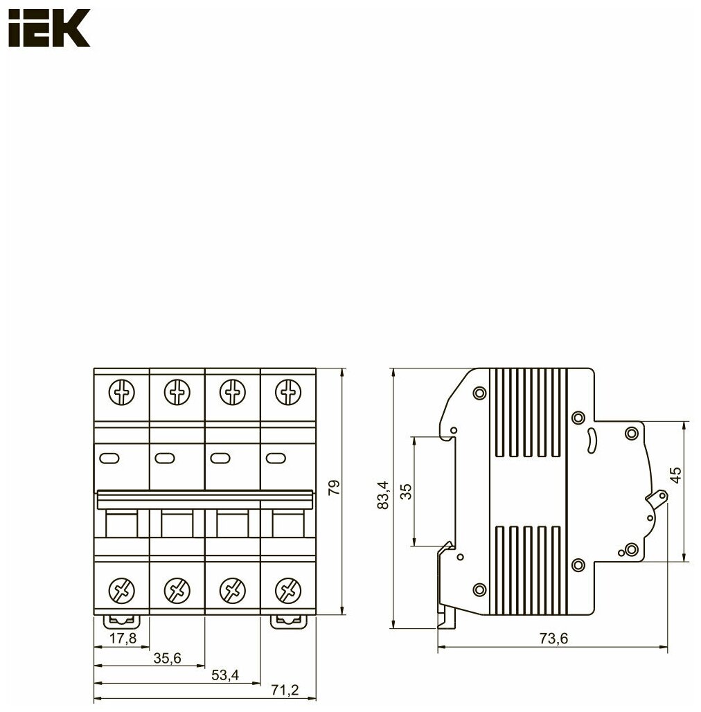 ВА47-29 MVA20-1-025-C Автоматический выключатель однополюсный 25А (4.5 кА, C) IEK - фото №5