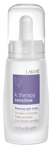 Lakme K-Therapy Sensitive Ночное успокаивающее средство для чувствительной кожи головы и волос, 30 г, 30 мл, бутылка